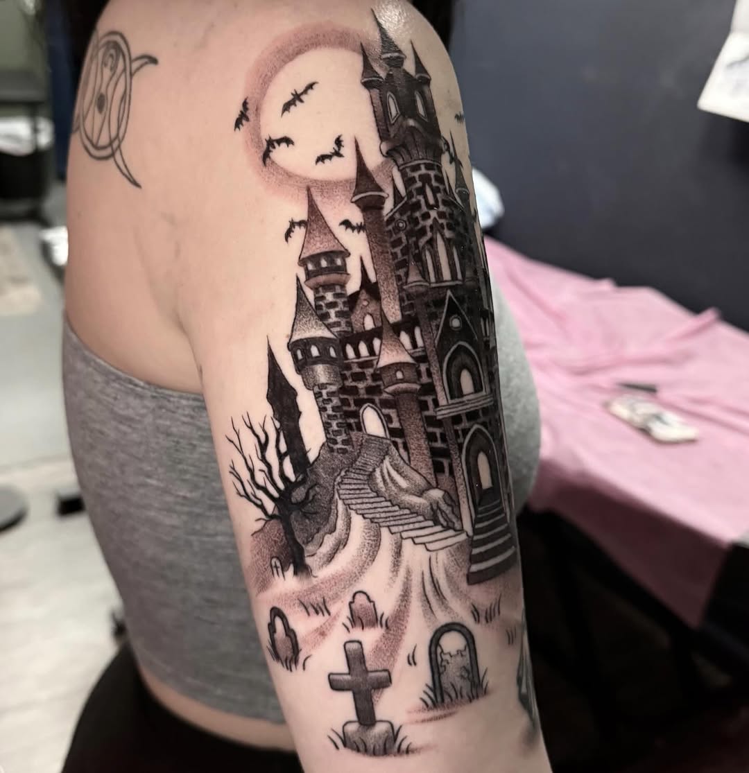 Tattoo by @miachristattoo — black_and_grey, dark_realism