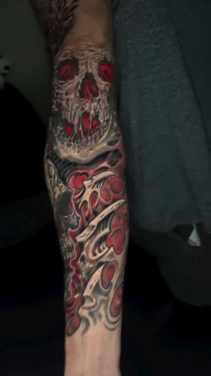 Tattoo by @philrobertsontattoos — dark_realism, black_and_grey