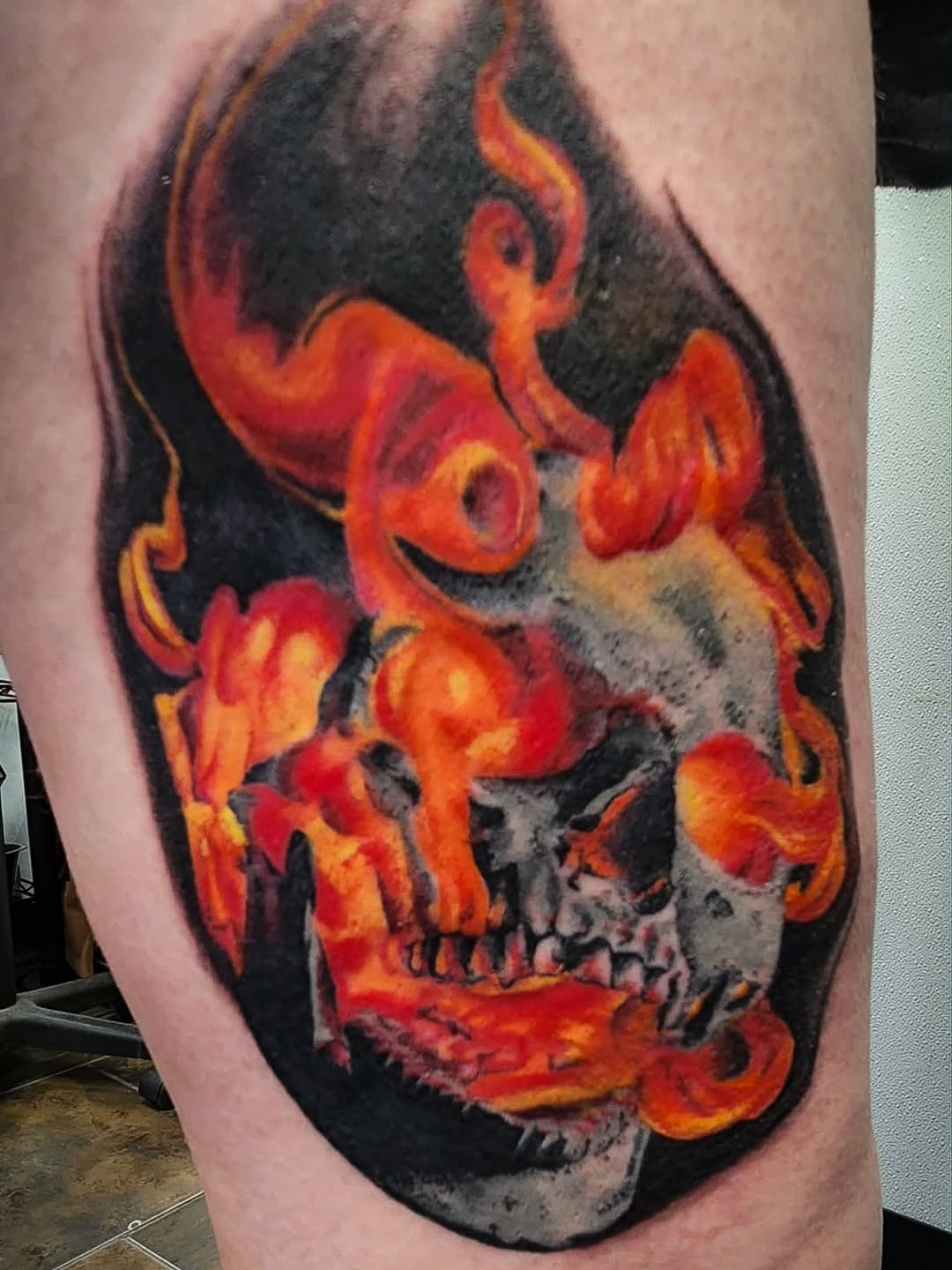 Tattoo by @lady_vonzombiaart — realism, dark_realism