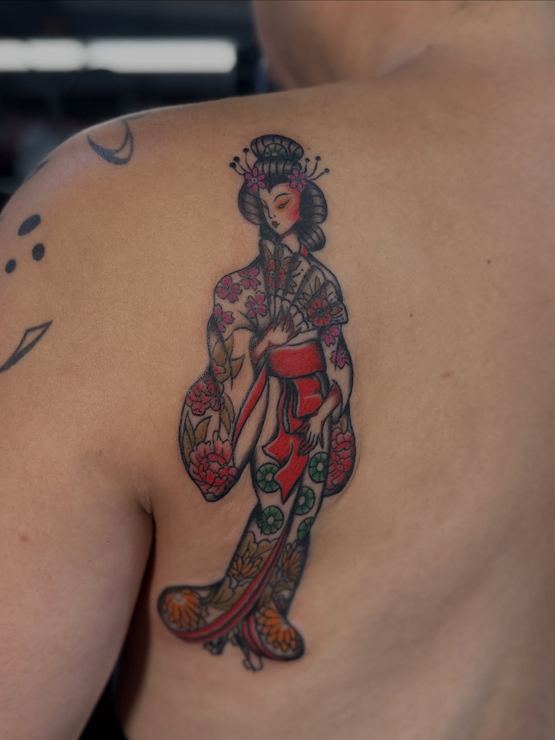 Tattoo by @dairyfree.milf — japanese_irezumi, american_traditional