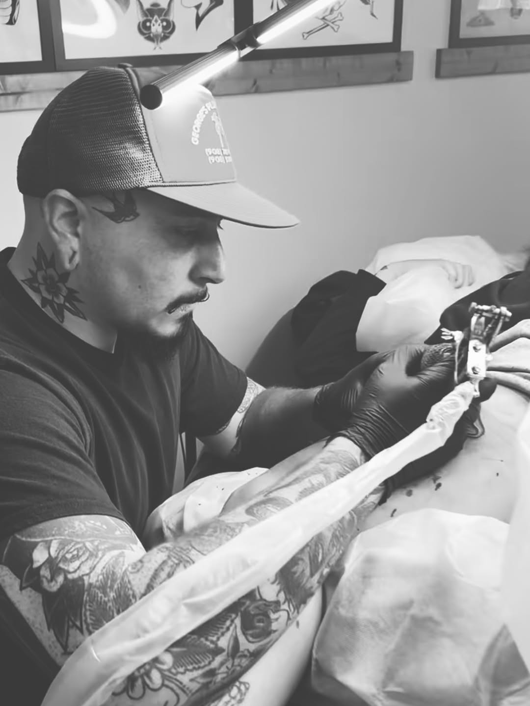 Tattoo by @travstattoos — illustrative, black_and_grey