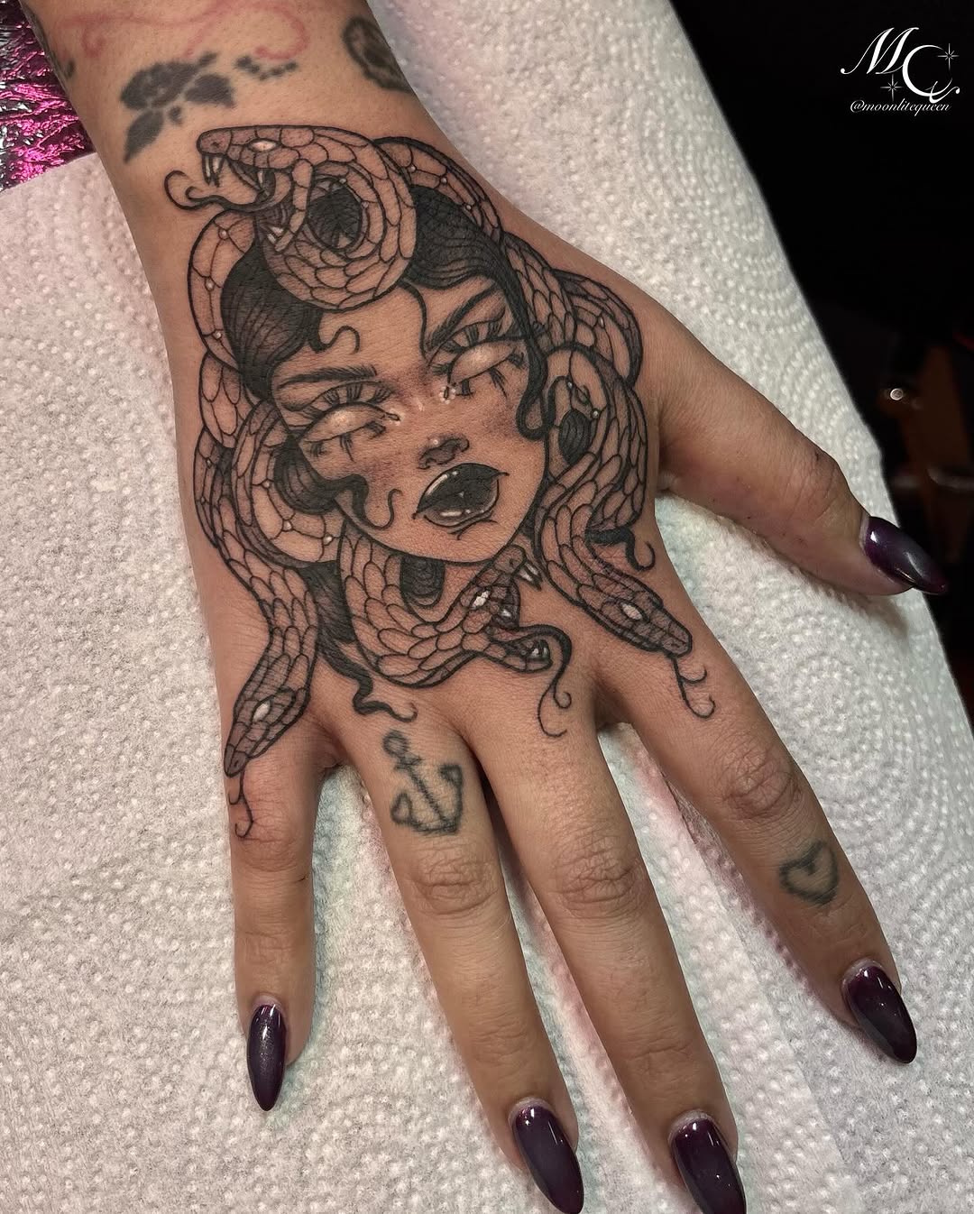 Tattoo by @moonlitequeentattooist — neo_traditional, black_and_grey
