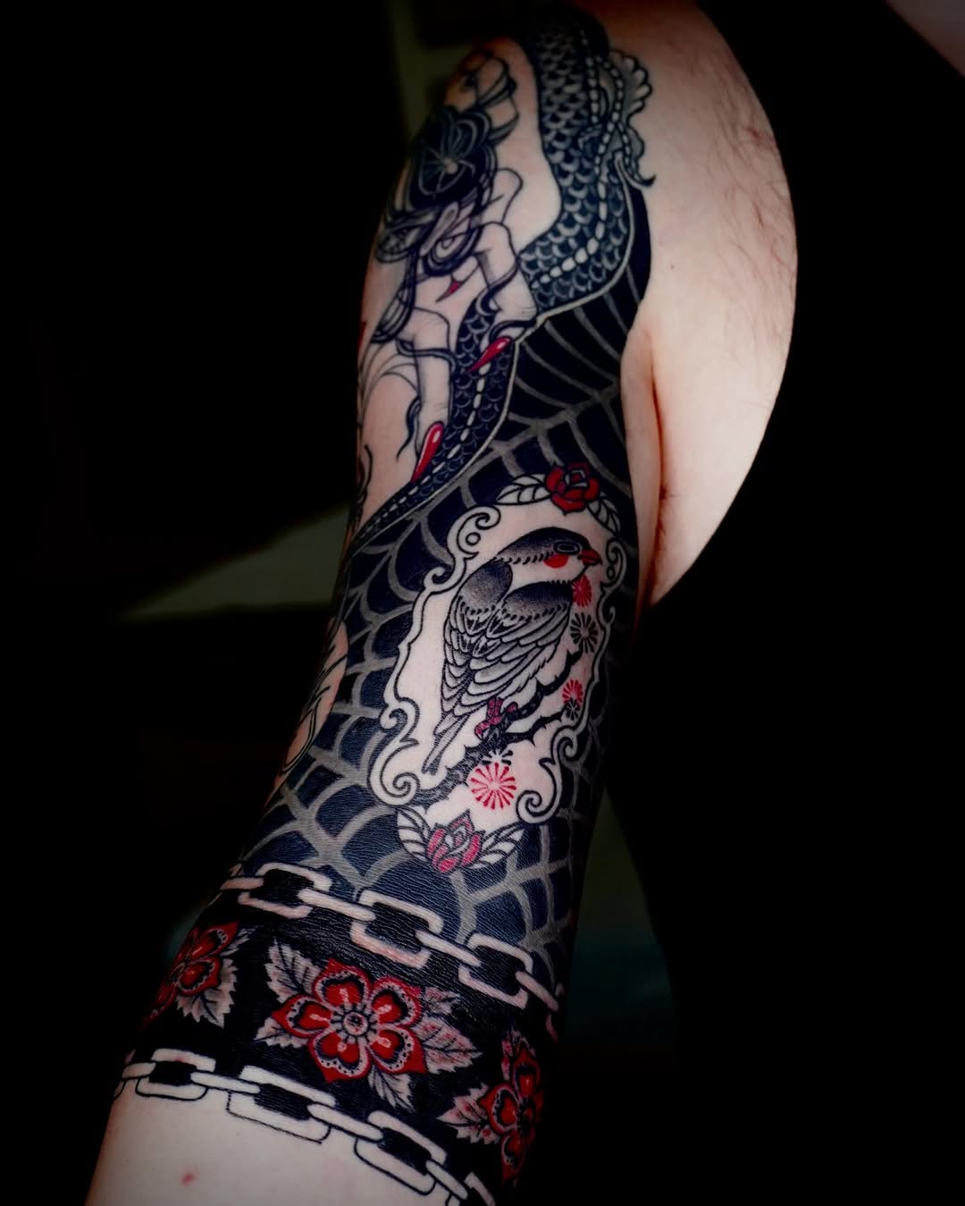 Tattoo by @jaded_youth_ — japanese_irezumi, neo_traditional