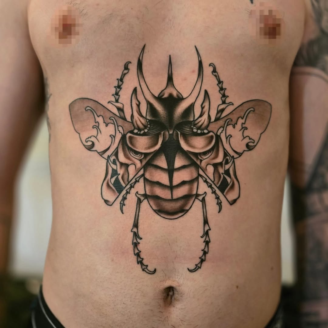 Tattoo by @sawchukart — japanese_irezumi, black_and_grey