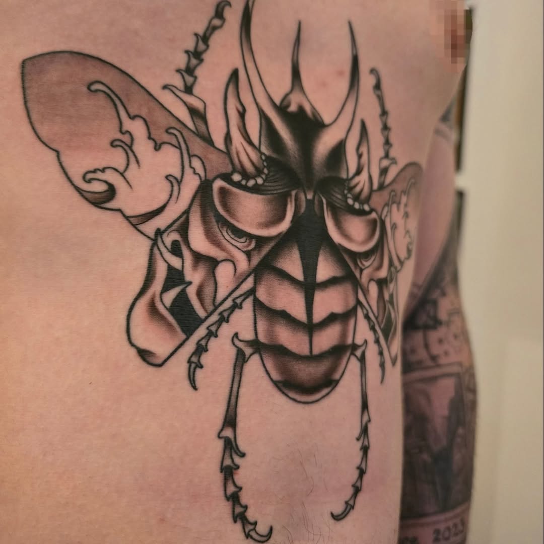 Tattoo by @sawchukart — black_and_grey, neo_traditional