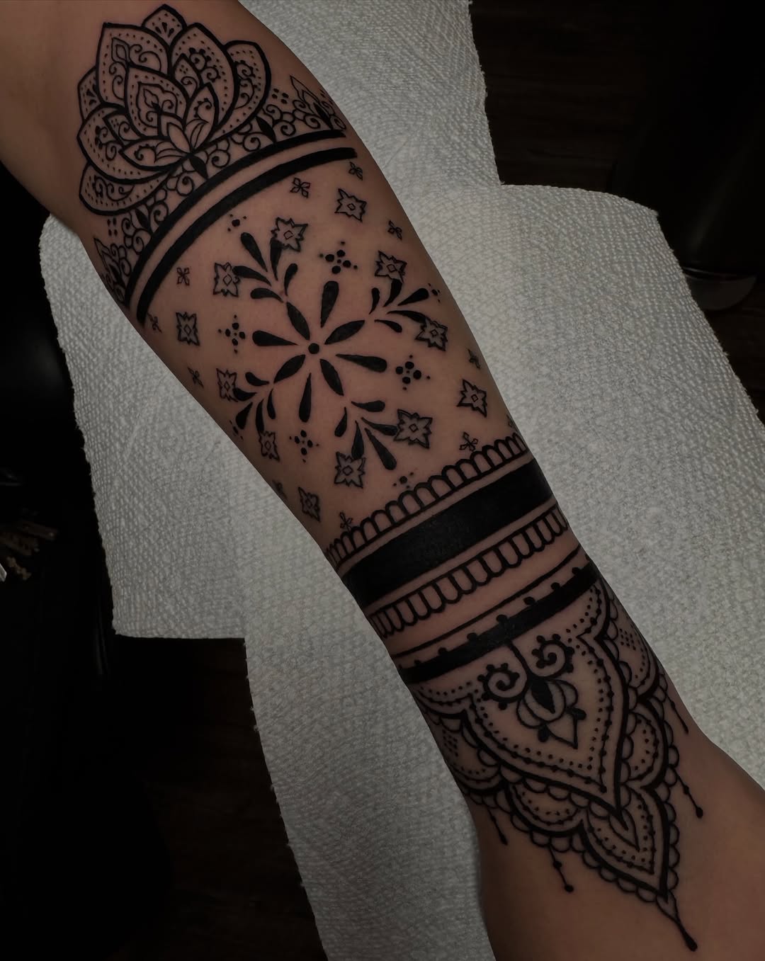 Tattoo by @chozentattoo — ornamental, dotwork