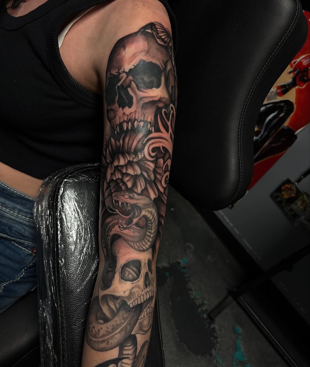 Tattoo by @darsey.waters.art โ dark_realism, black_and_grey