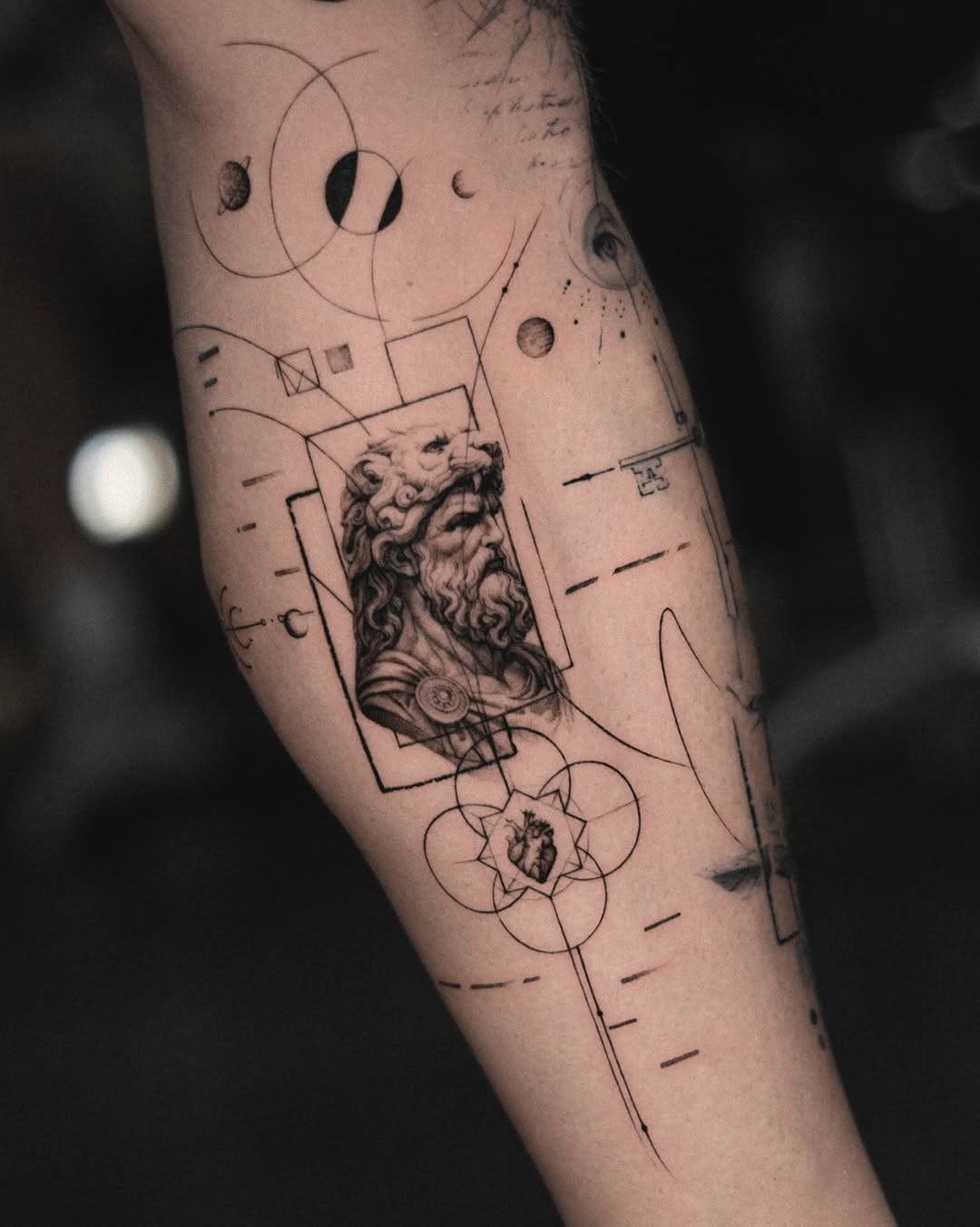 Tattoo by @ron.alvarez_tattoo — realism, geometric