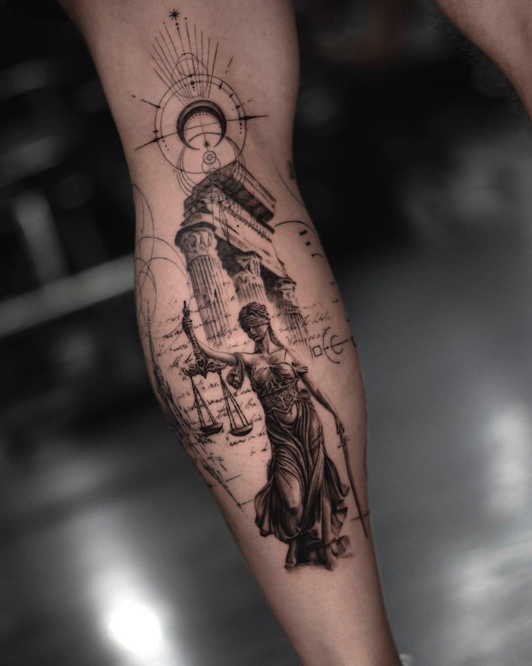 Tattoo by @ron.alvarez_tattoo — black_and_grey, realism