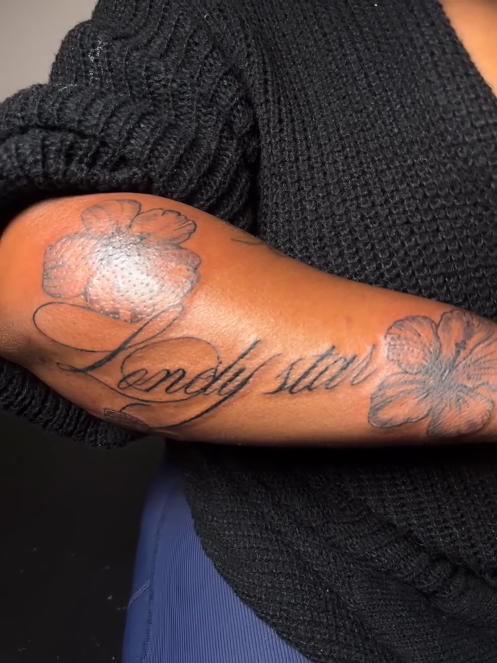 Tattoo by @mciinks โ lettering_script, illustrative