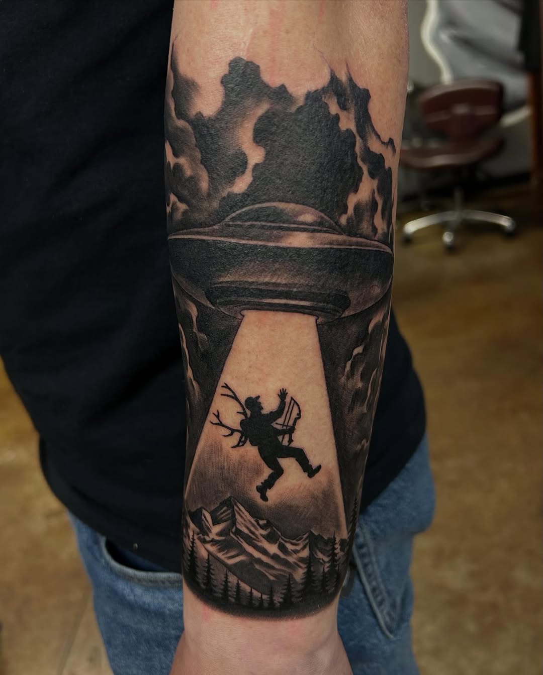 Tattoo by @empire_ink.slc — black_and_grey, illustrative