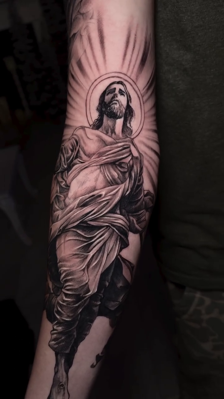 Tattoo by @tat2va — realism, black_and_grey
