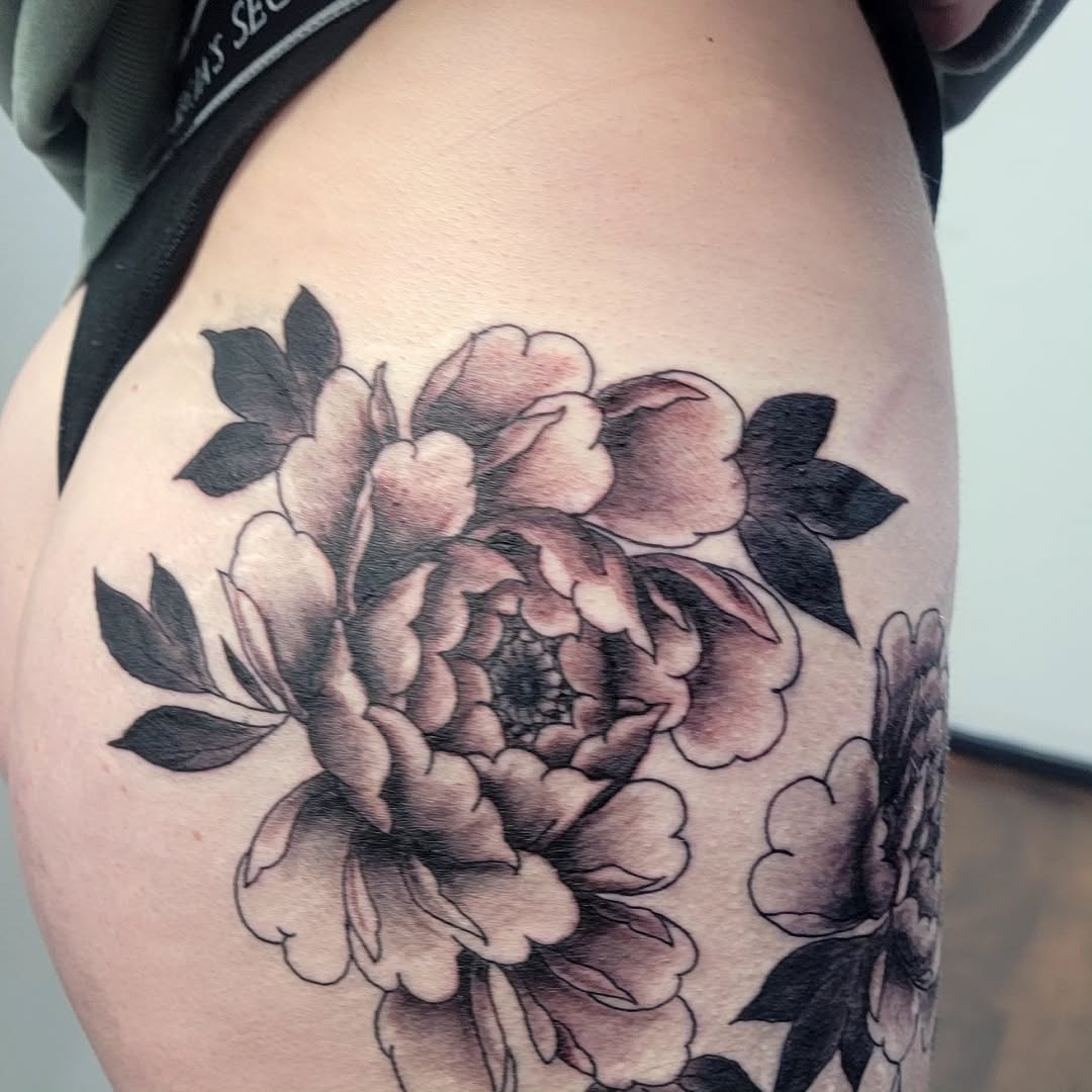 Tattoo by @painforsaletattooing_ — black_and_grey, realism