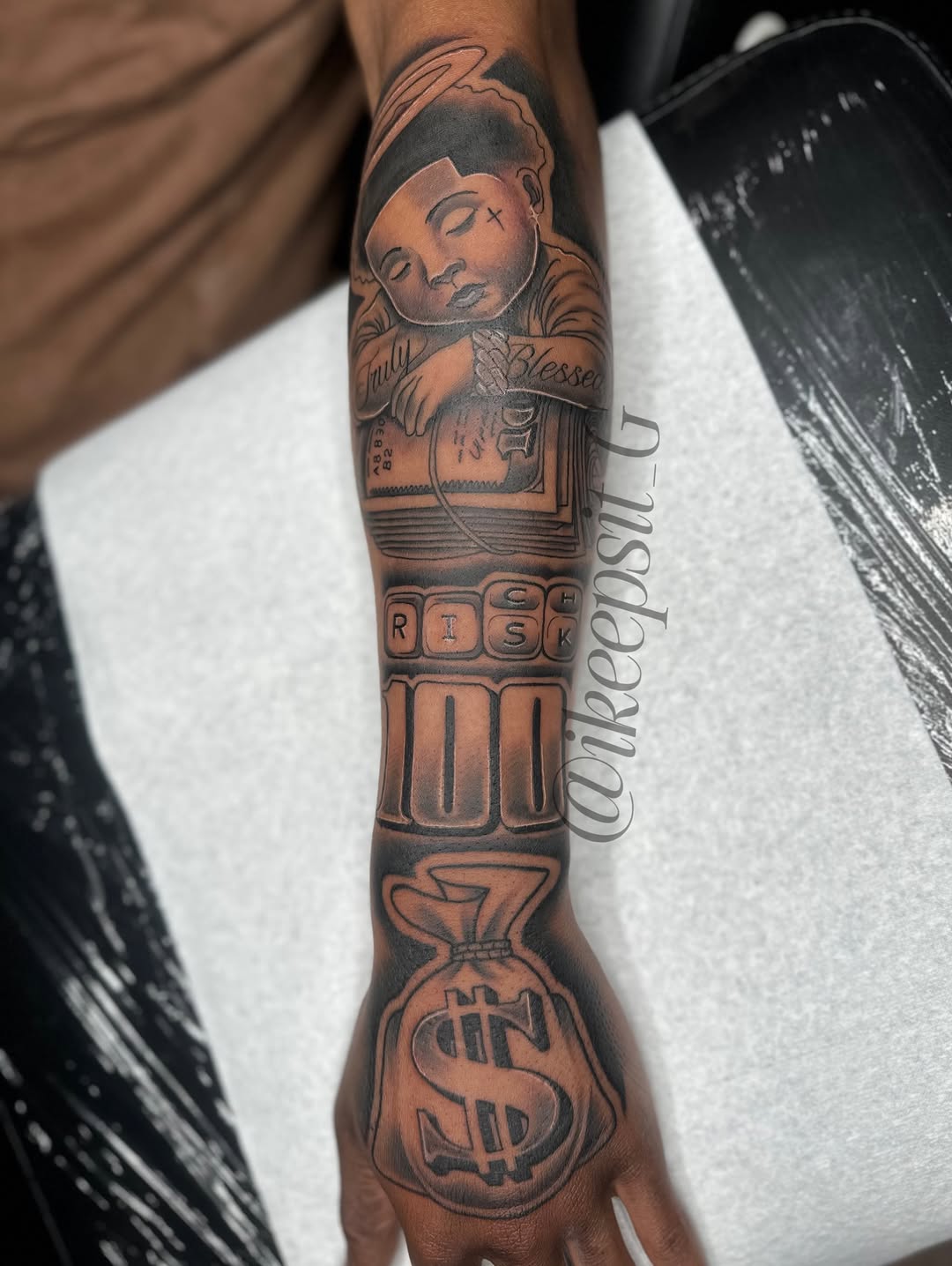 Tattoo by @ikeepsit_g — black_and_grey, realism