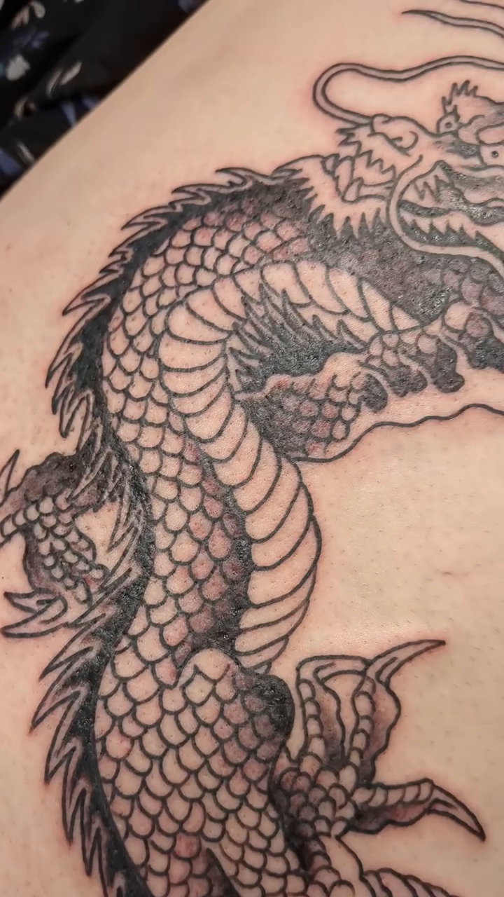 Tattoo by @dyke.byke — japanese_irezumi, black_and_grey