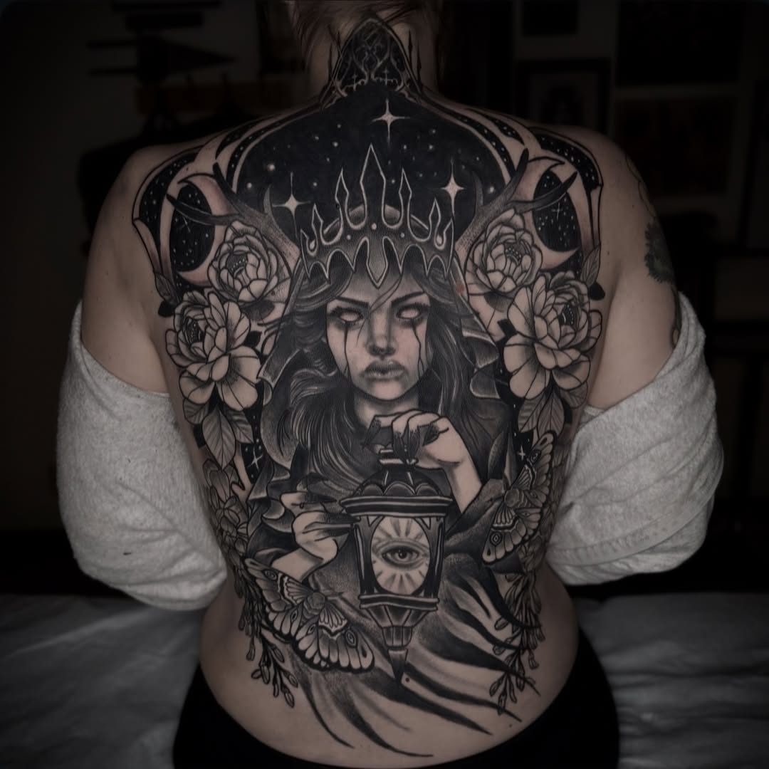 Tattoo by @sunken.rellik β dark_realism, blackwork