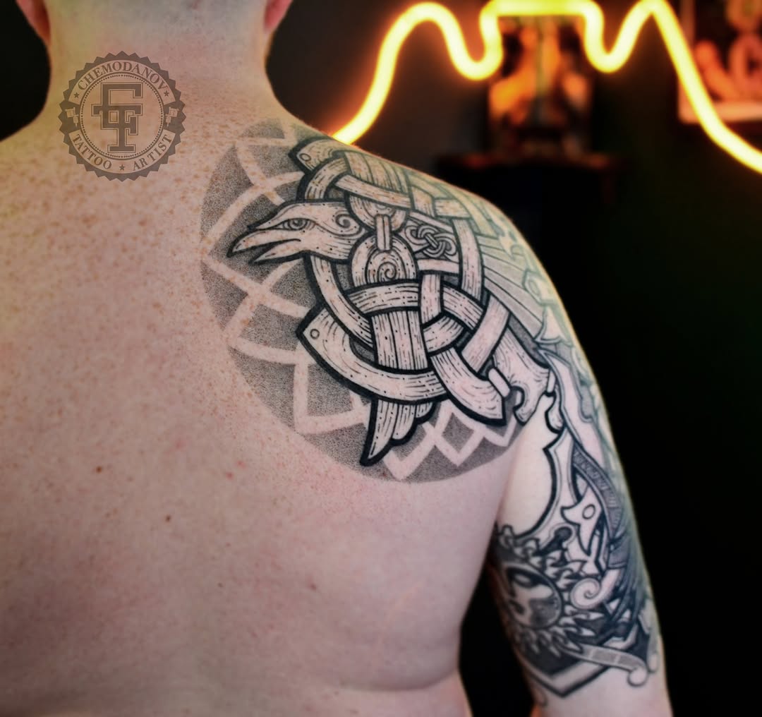 Tattoo by @chemodanov11 — blackwork, geometric