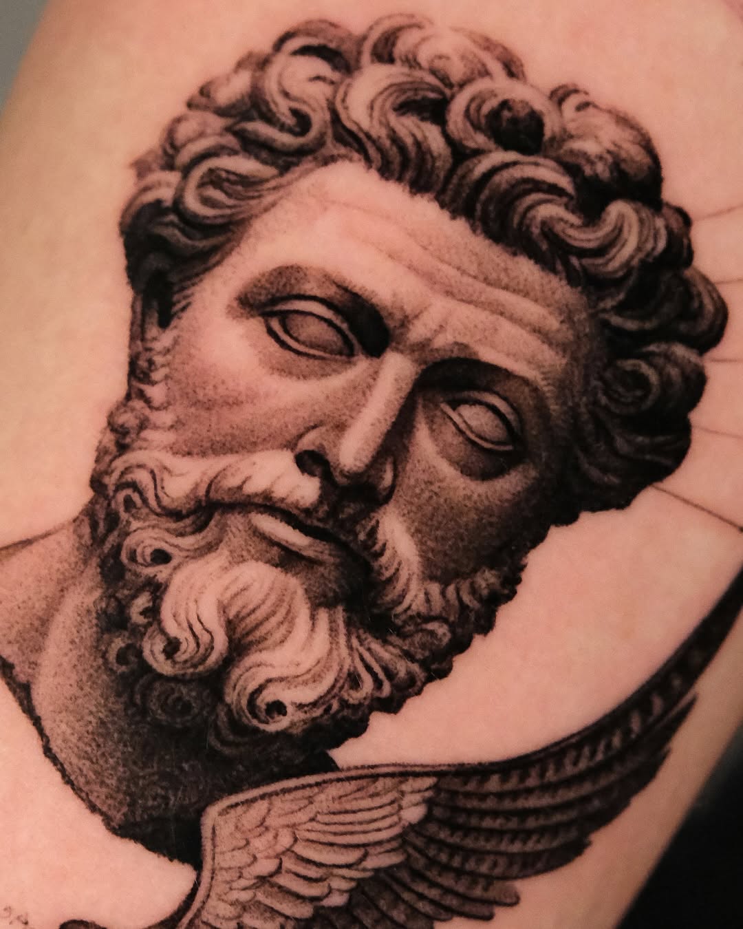 Tattoo by @hmms.tat — realism, black_and_grey