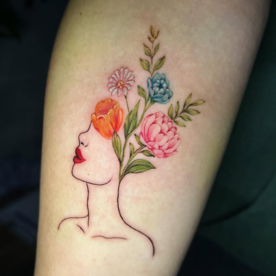 Tattoo by @1desire.ink — fine_line, watercolor
