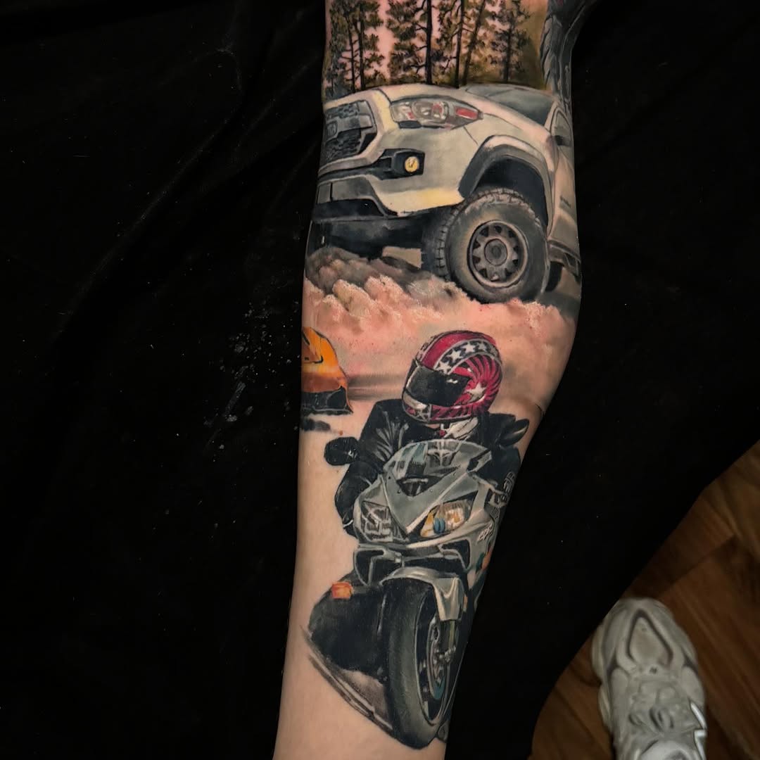 Tattoo by @nestormurrayart โ realism, black_and_grey