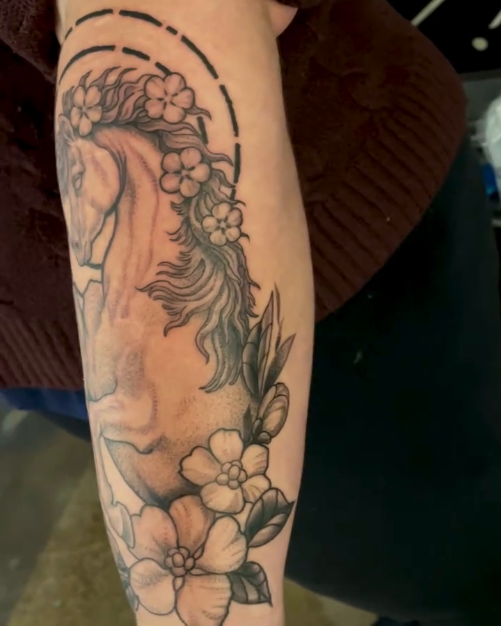 Tattoo by @ponycarttattoo — black_and_grey, realism