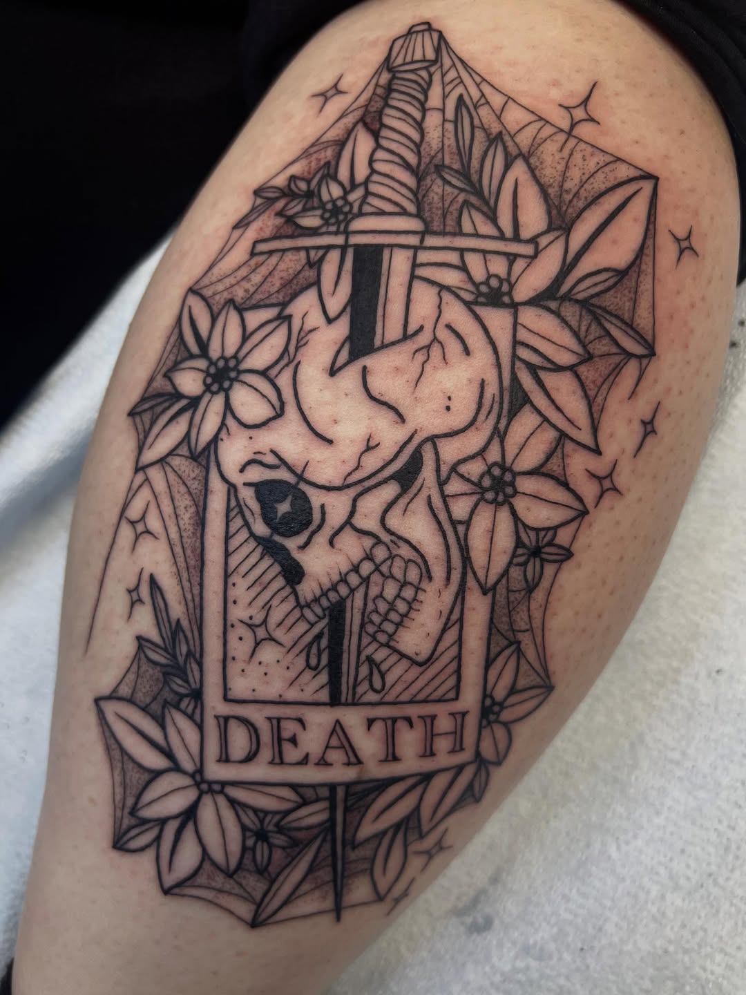 Tattoo by @codymarl — illustrative, blackwork
