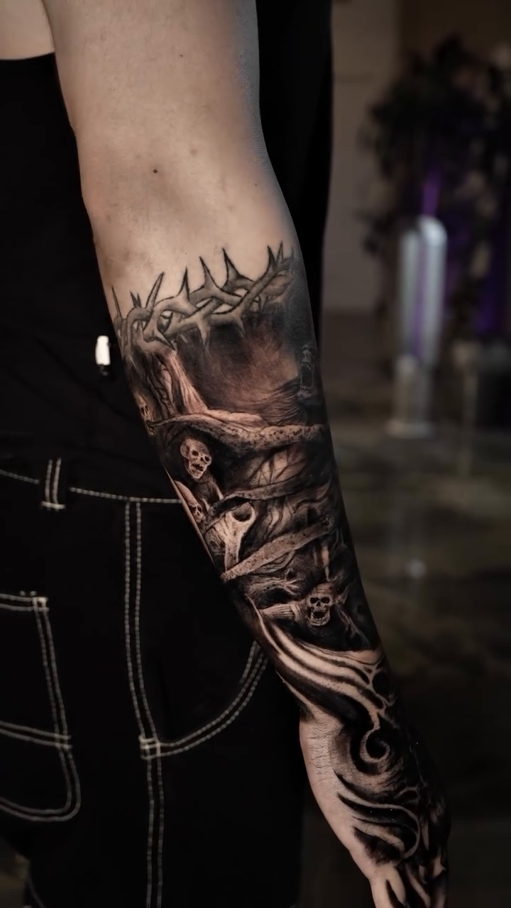 Tattoo by @luispereyra.tattoo β dark_realism, black_and_grey
