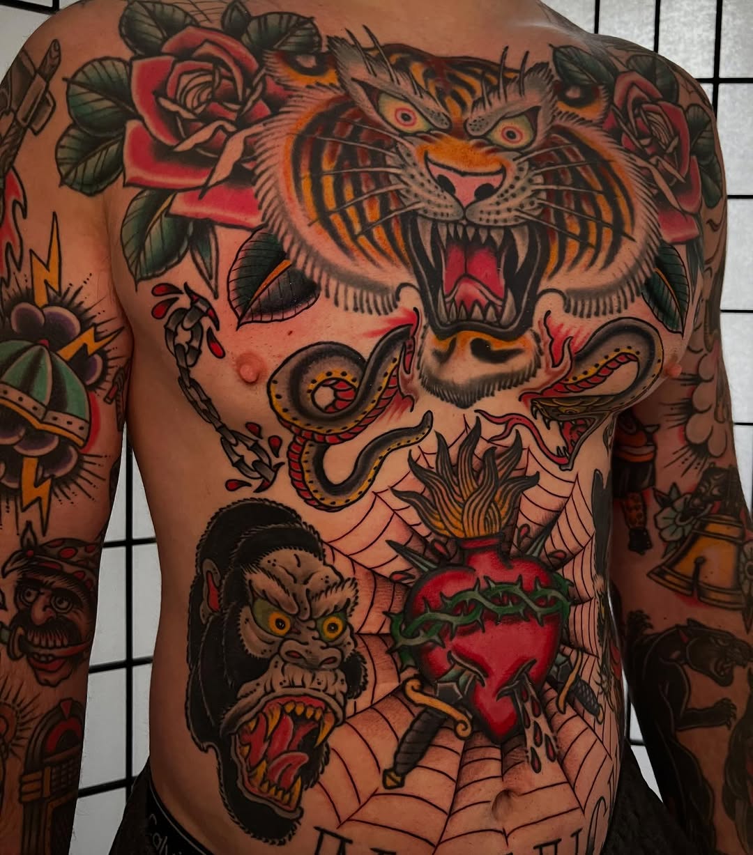 Tattoo by @chrisromolini โ american_traditional, neo_traditional