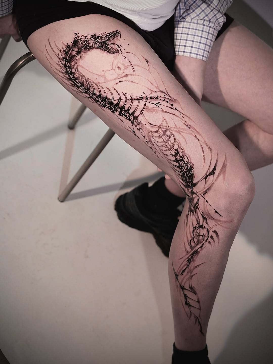 Tattoo by @dowoo_tattoo β blackwork, illustrative