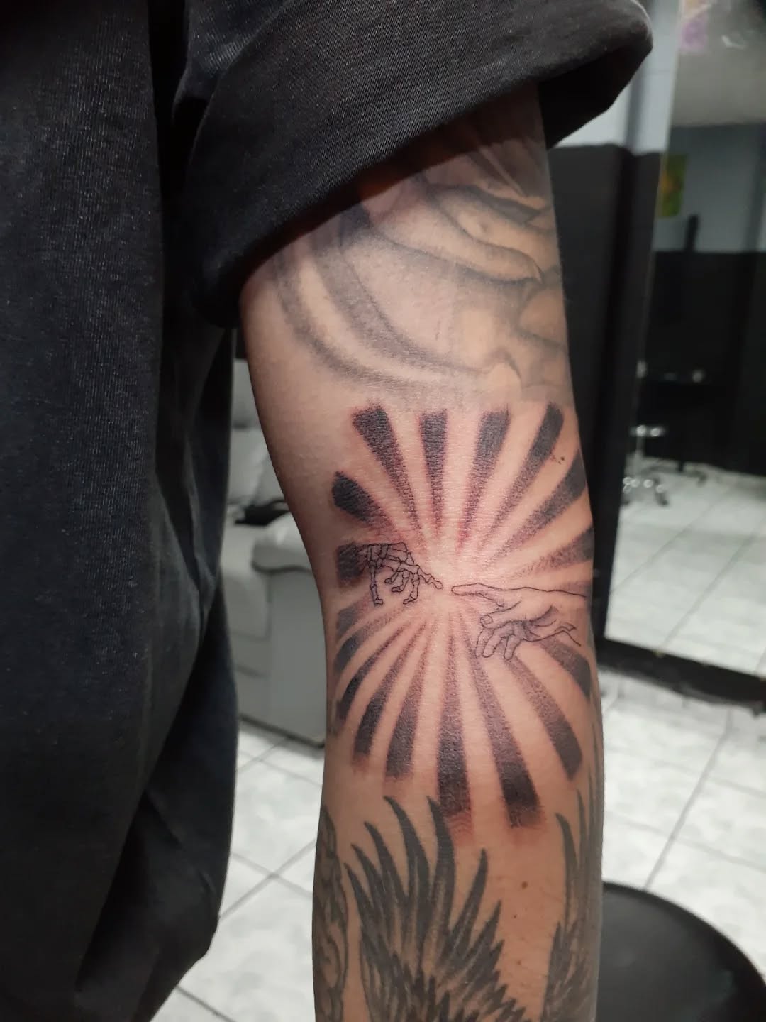 Tattoo by @alvinlouceltattooer — fine_line, black_and_grey