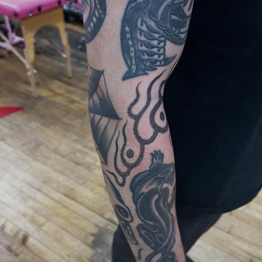 Tattoo by @samperrytattoos — american_traditional, black_and_grey