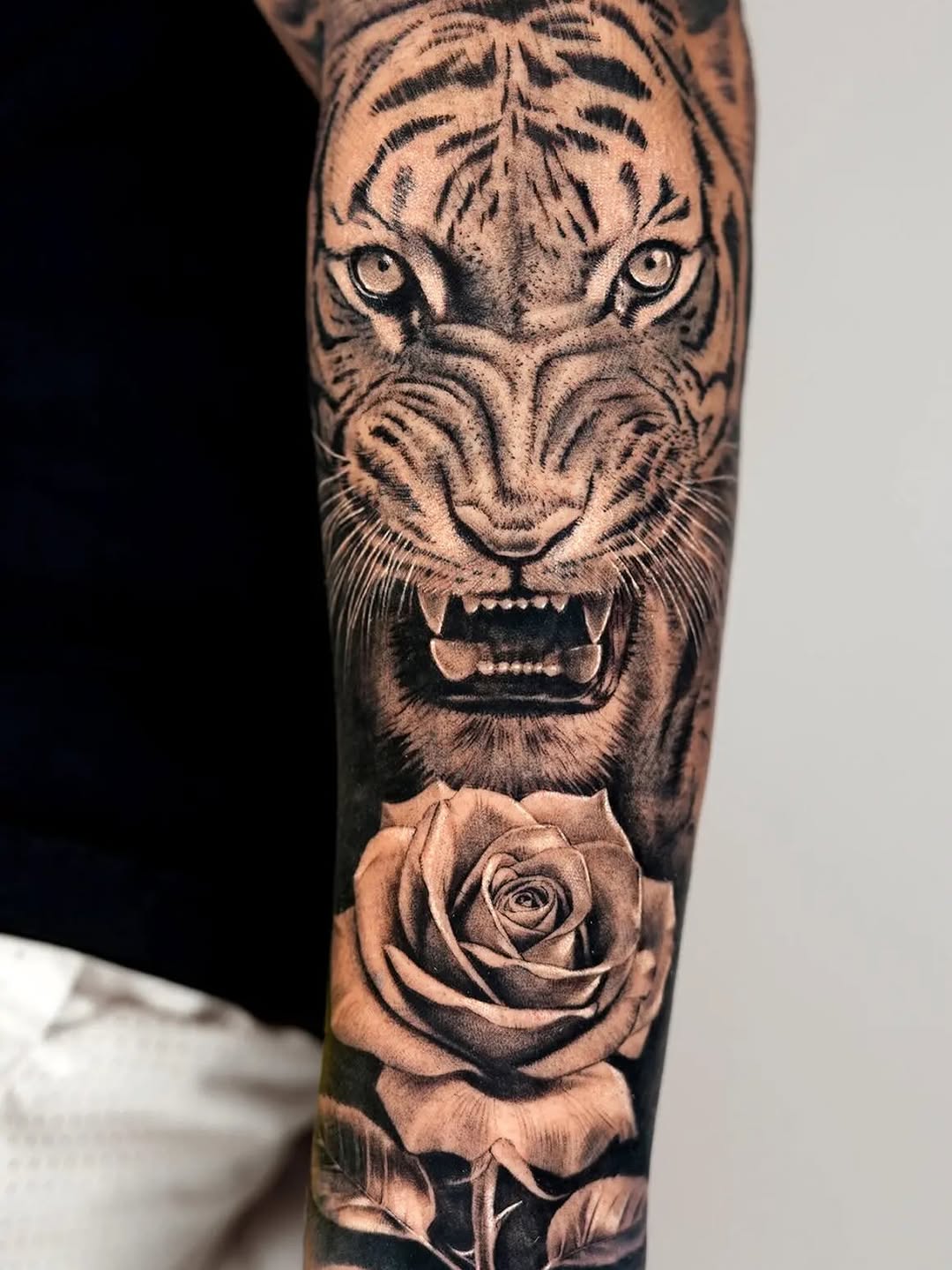 Tattoo by @bestasiantattoo β realism, black_and_grey