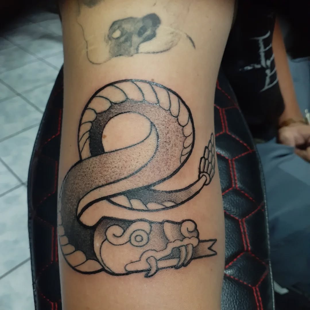 Tattoo by @alvinlouceltattooer — black_and_grey, geometric