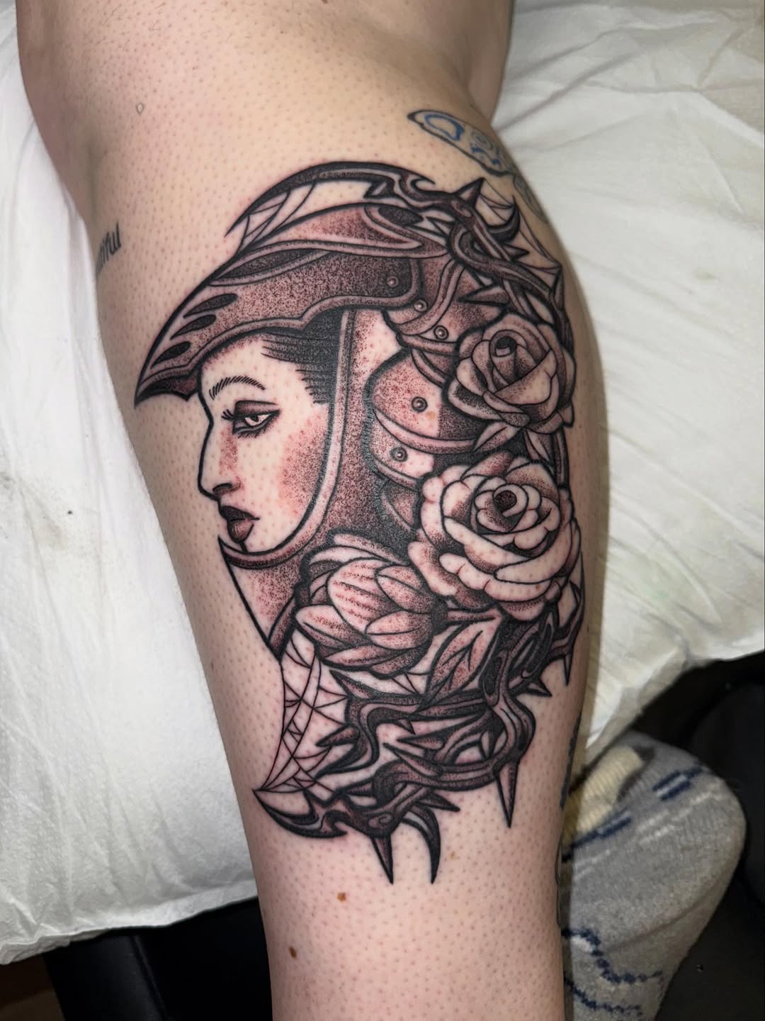 Tattoo by @laurito_tattoo — illustrative, black_and_grey