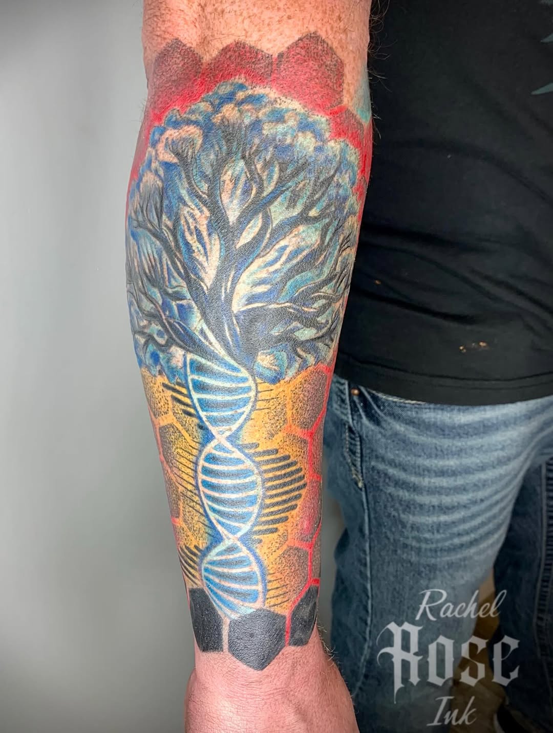 Tattoo by @rachelroseink — geometric
