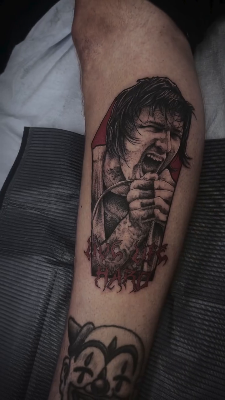 Tattoo by @sarahsynystertattoos — realism, black_and_grey