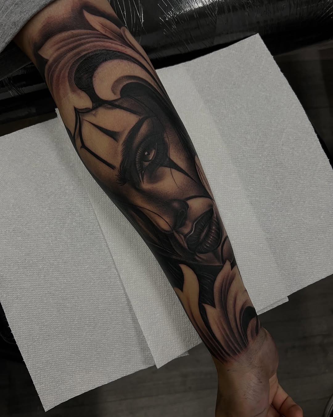 Tattoo by @boha_tattoos — realism, black_and_grey