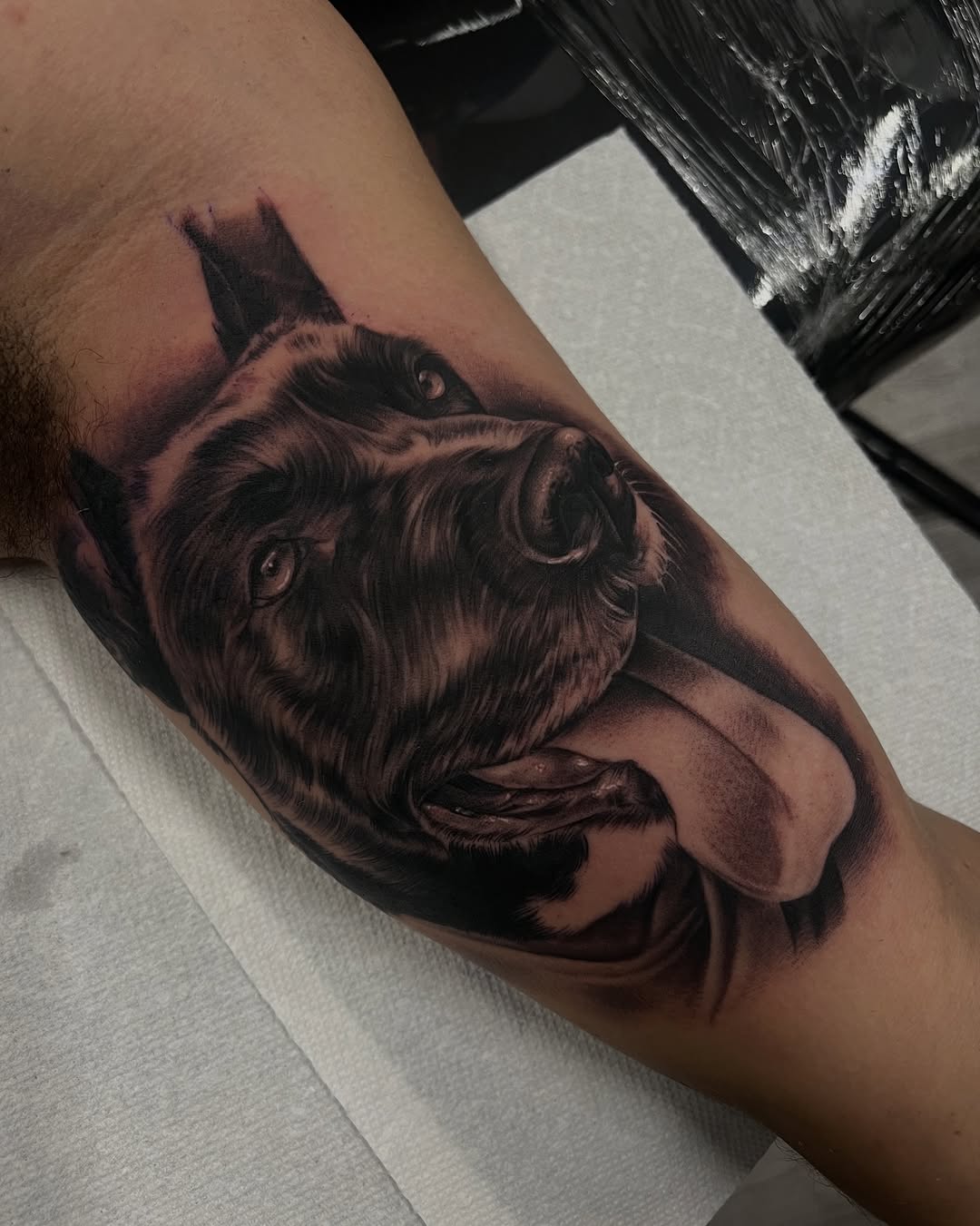 Tattoo by @boha_tattoos — realism, black_and_grey