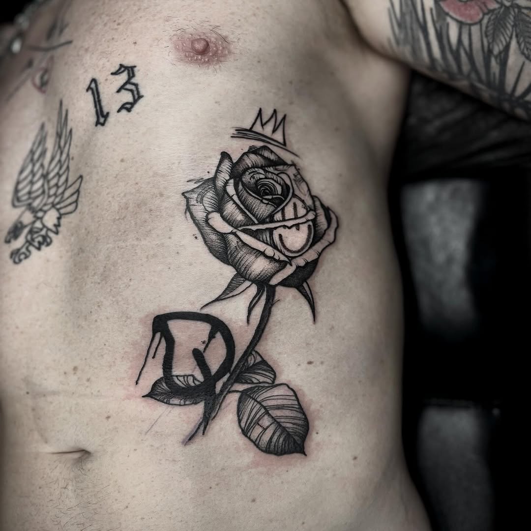 Tattoo by @taylornicoletattoos — blackwork, illustrative