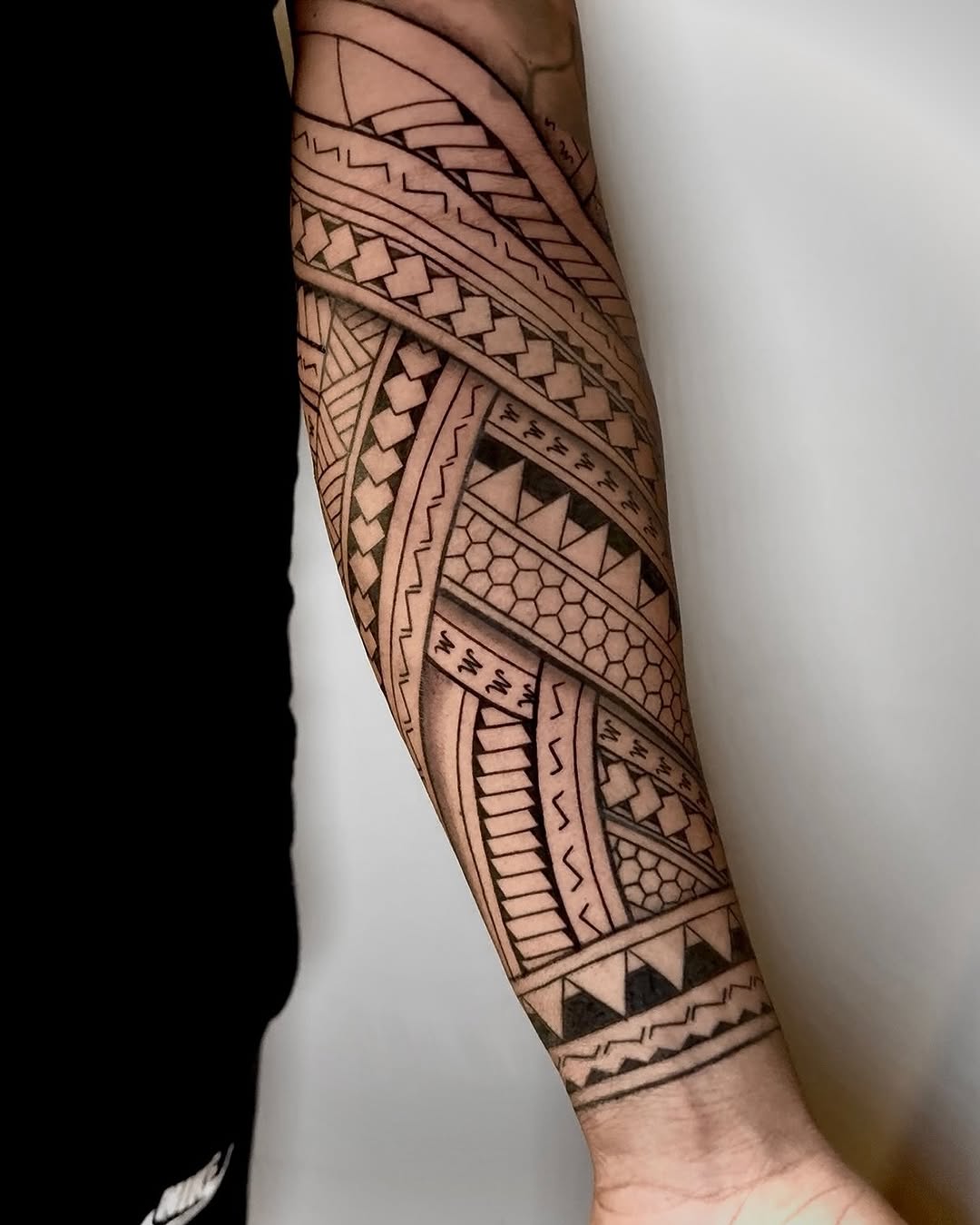 Tattoo by @ivyleetattoo — tribal, blackwork