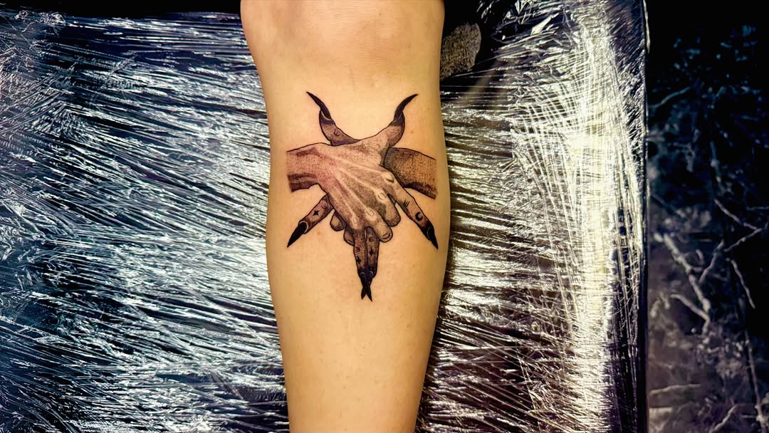 Tattoo by @kodas_tattoos — realism, black_and_grey