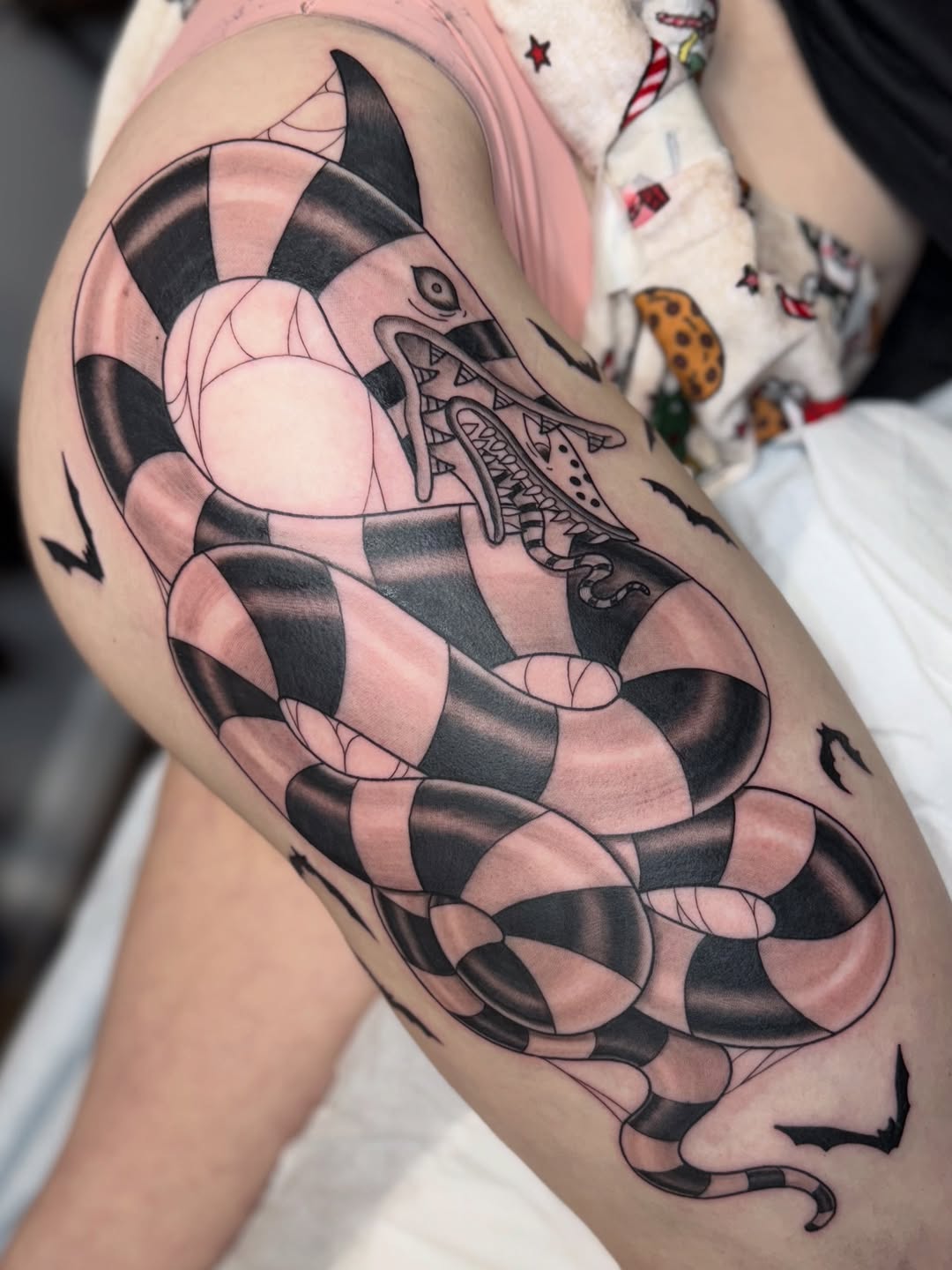 Tattoo by @todoroshetattoos — black_and_grey, new_school