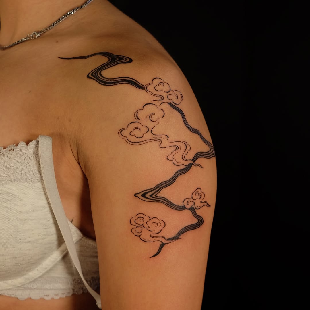 Tattoo by @baby.cleaver — fine_line, black_and_grey
