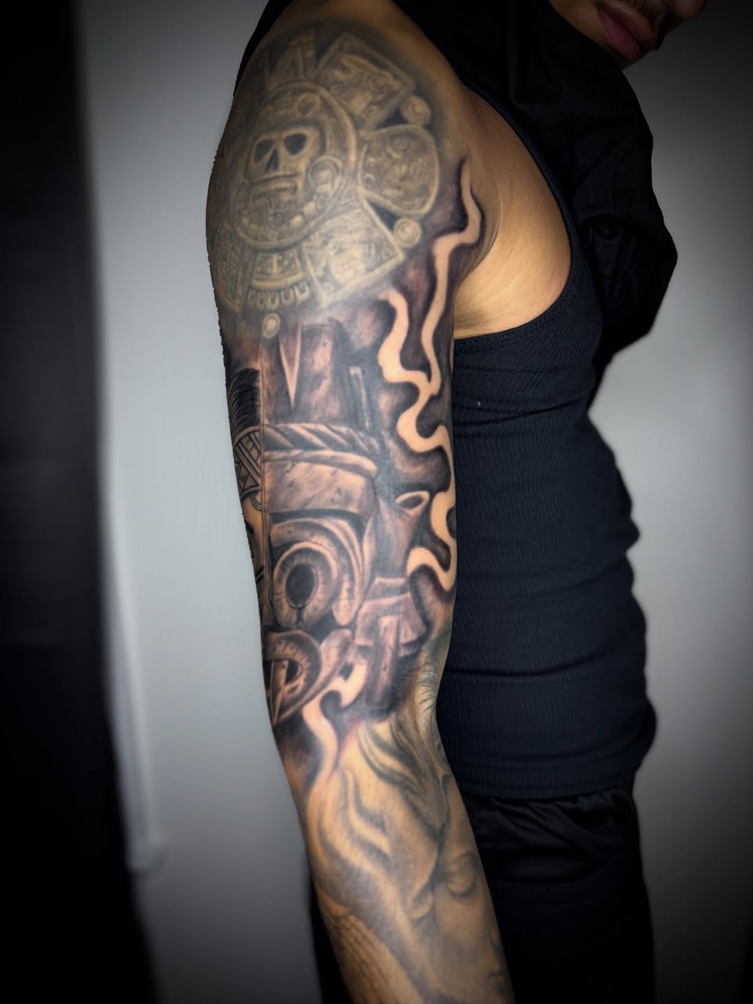 Tattoo by @zhentats2 — black_and_grey, realism