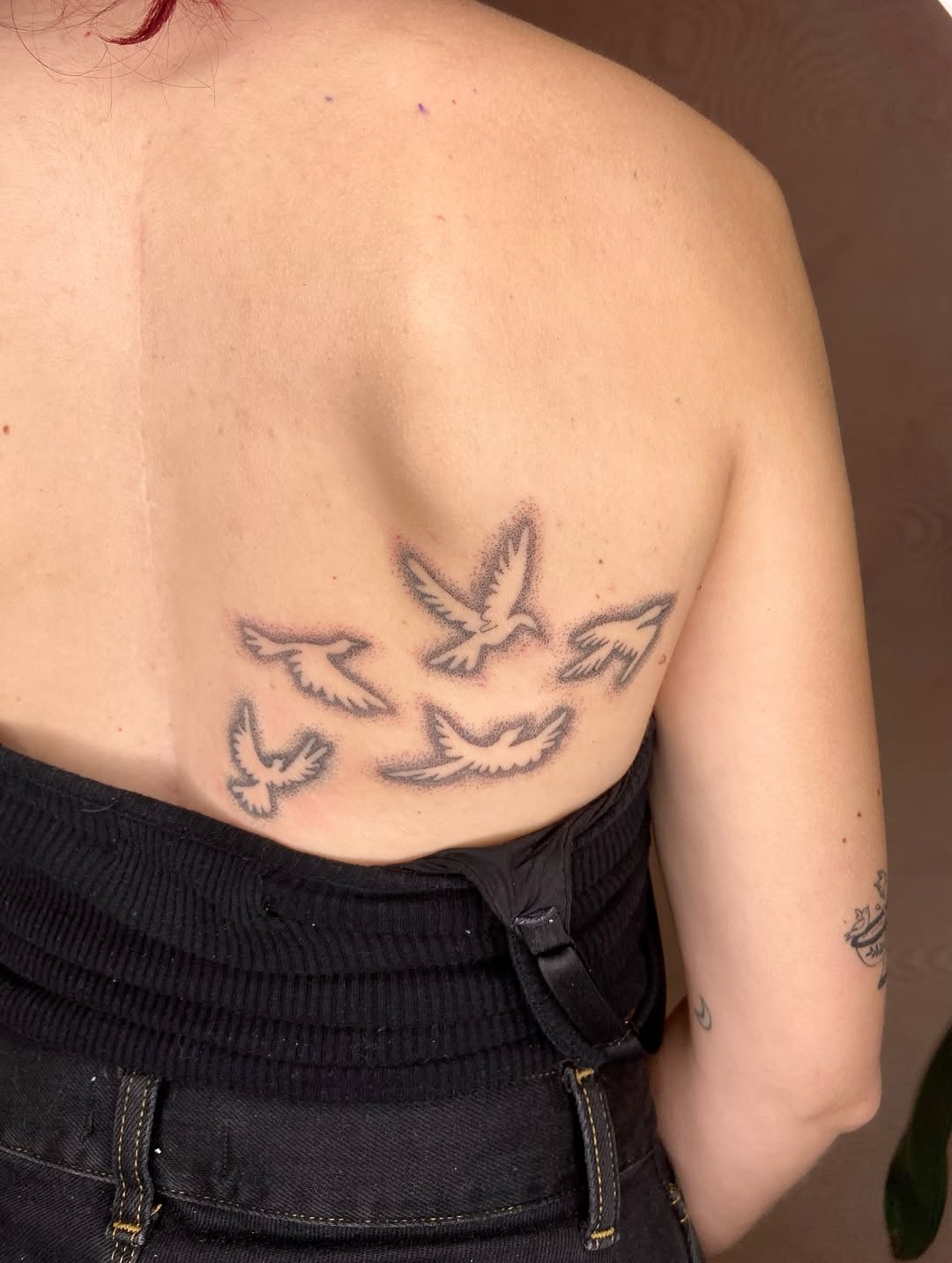 Tattoo by @mano_blue — dotwork, fine_line