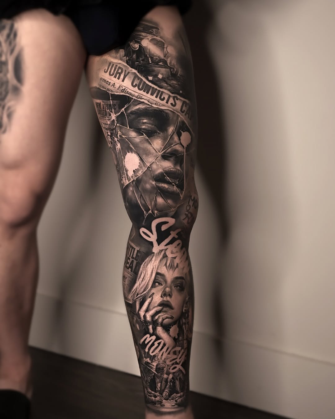 Tattoo by @umzii__tattoo — realism, black_and_grey