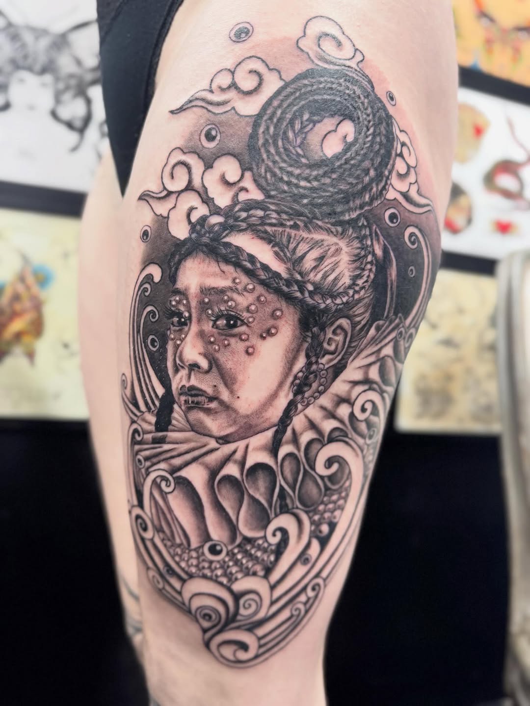 Tattoo by @dis.asterkane.tattoos — black_and_grey, realism