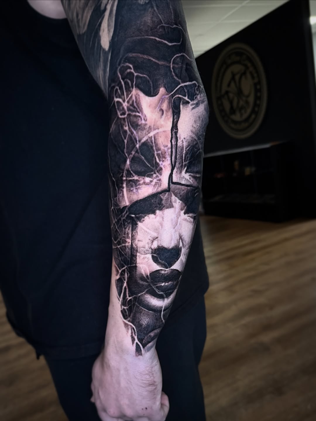 Tattoo by @bigbadwolftattoos — black_and_grey, realism