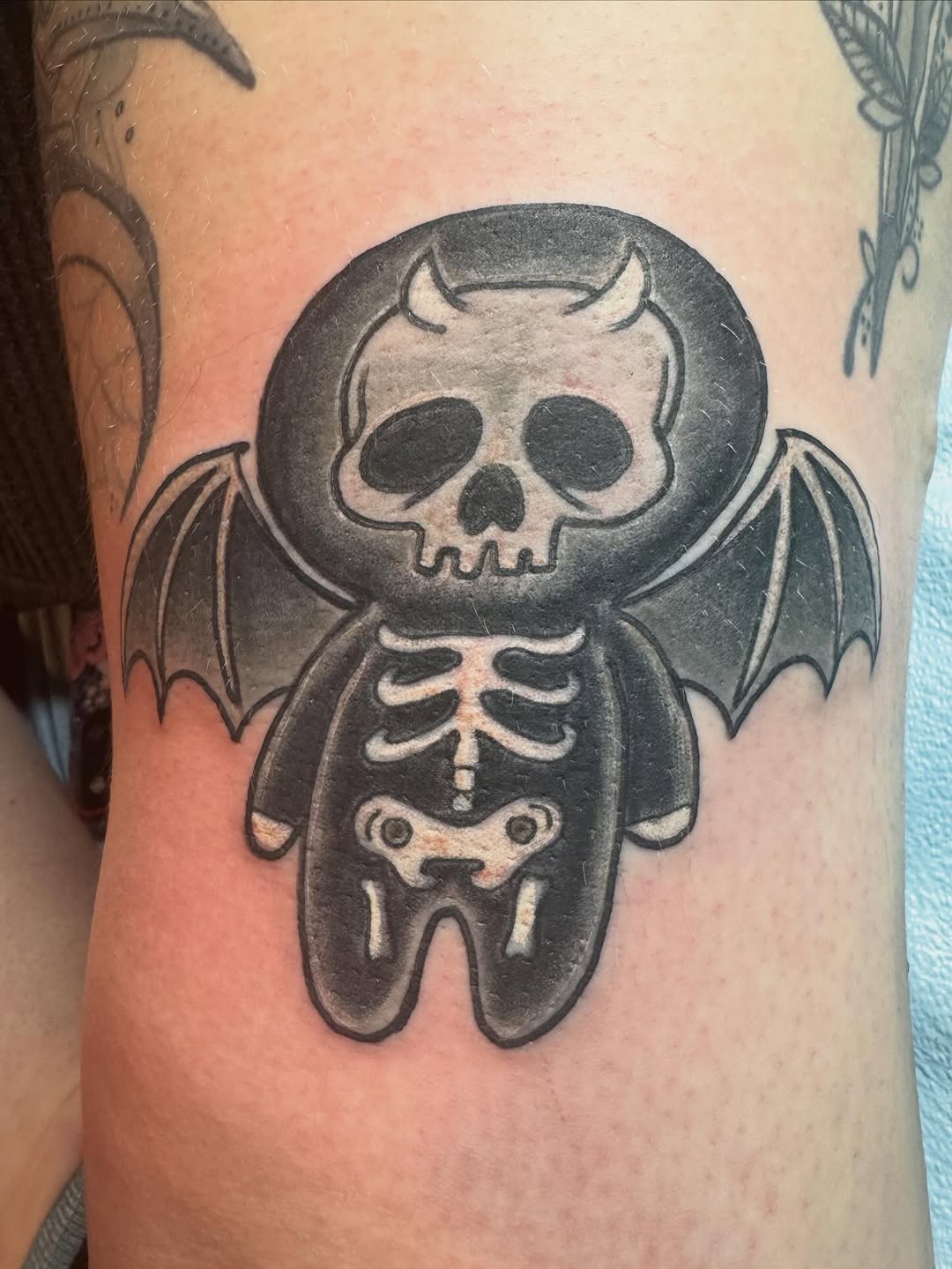 Tattoo by @jaded.matt — new_school, black_and_grey