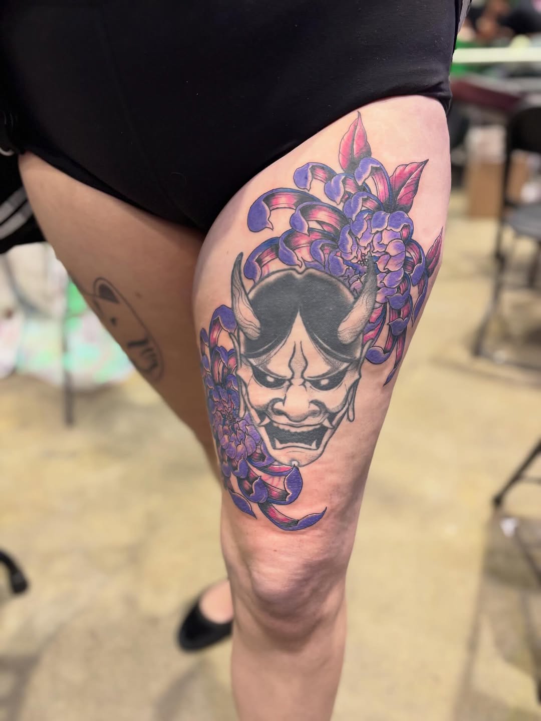 Tattoo by @foxesden666 — japanese_irezumi, black_and_grey